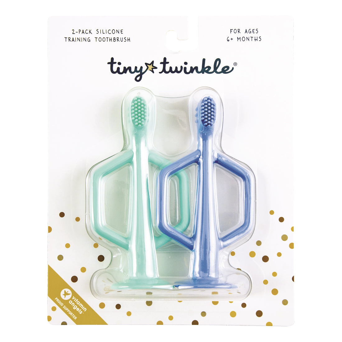 Pack 2 Cepillos Dientes Entrenamiento <br>Turquesa y azul <br>TINY TWINKLE