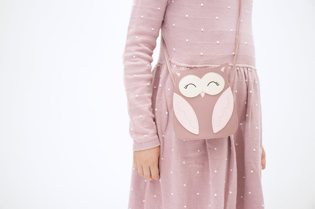 Bolso Bandolera Infantil  <br>Jen La Pequeña Búho Rosa <br>YUKO B.