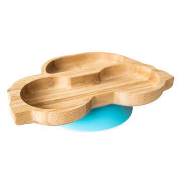 Plato Bambú Coche Azul <br>ECO RASCALS