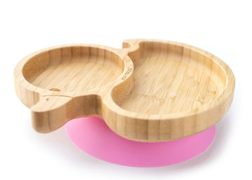 Plato Bambú Pato Rosa <br>ECO RASCALS