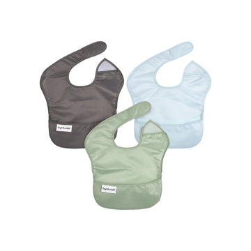 Pack 3 Baberos <br>Verde, gris y hielo <br>TINY TWINKLE