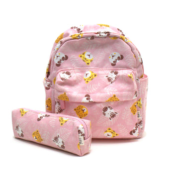 Set Mochila + Estuche <br>Jungle Carnival Rosa <br>YUKO B.