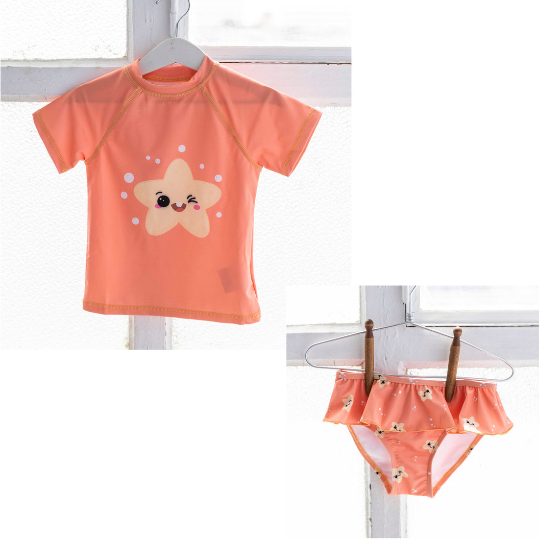 Camiseta Solar y Bañador Bikini <br>Colección Estrellitas <br>SONRISITAS